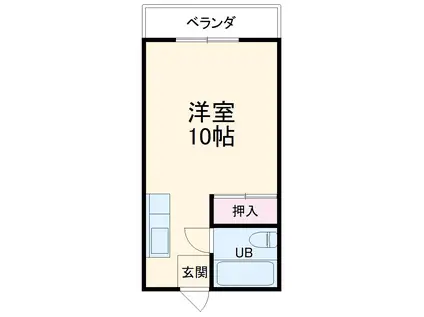 カスティージョ兼城(ワンルーム/1階)の間取り写真