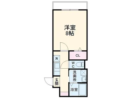 ENCHANTE(1K/2階)の間取り写真