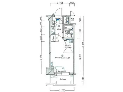 朝日プラザ名古屋ターミナルスクエア(ワンルーム/4階)の間取り写真