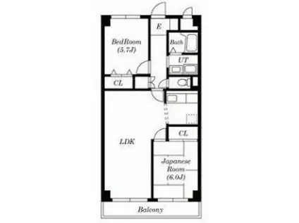 ペルシェール西葛西(2LDK/8階)の間取り写真