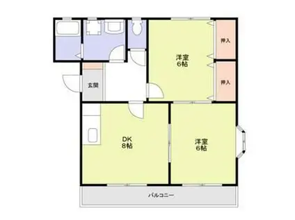 オリオンパーク(2DK/3階)の間取り写真