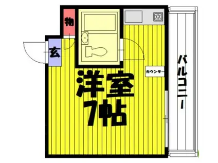 KハウスZ(ワンルーム/3階)の間取り写真