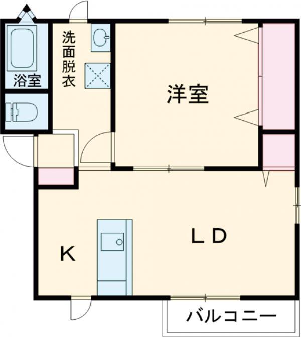 ユーガイアI(1LDK/1階)の間取り写真