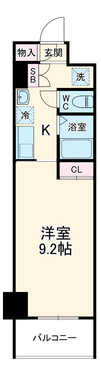 HF久屋大通レジデンス(1K/11階)の間取り写真