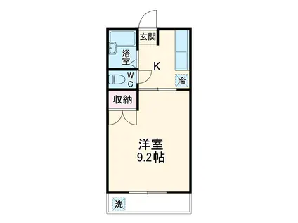 ハイツタケイB棟(1K/1階)の間取り写真