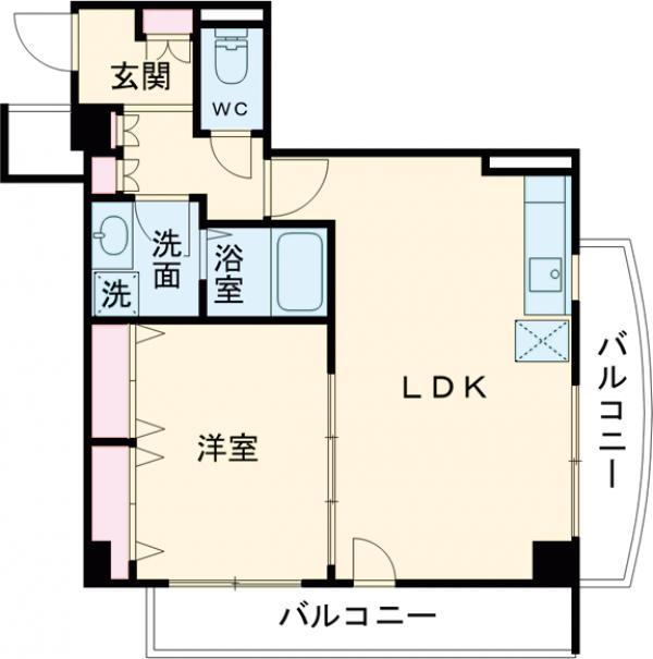 SOCIETY OPUS ONE(2LDK/2階)の間取り写真