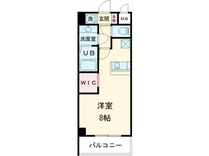 レオーネ王子飛鳥山(1K/2階)の間取り写真