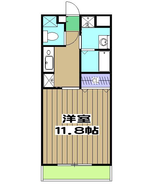 パレスコート(1K/5階)の間取り写真