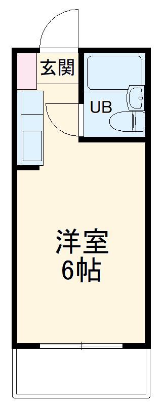 サンシティー松田 Ⅰ(ワンルーム/4階)の間取り写真