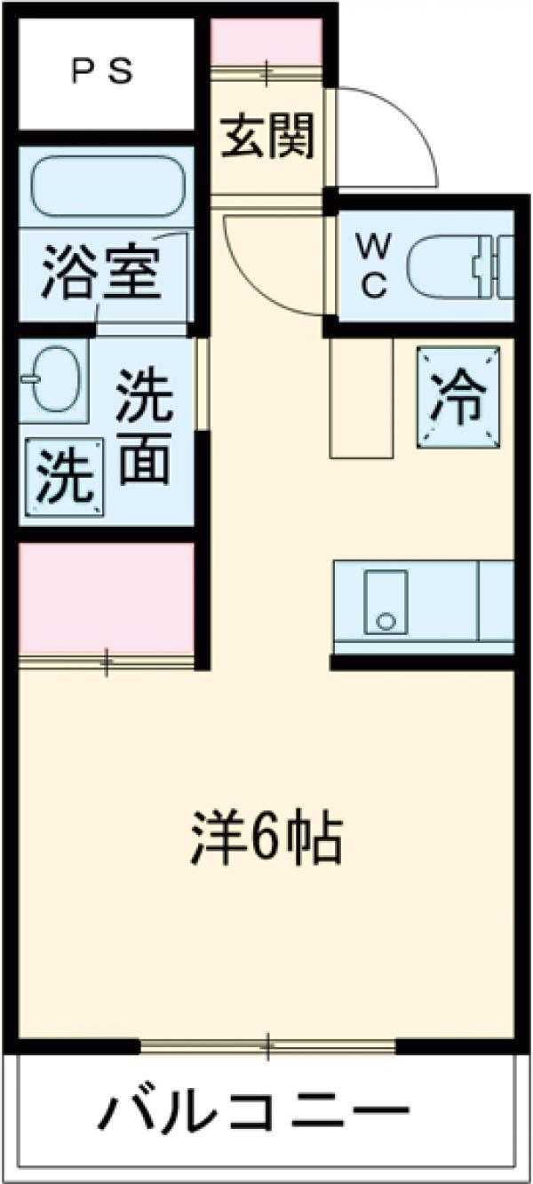 ハイブリッジ7(ワンルーム/4階)の間取り写真