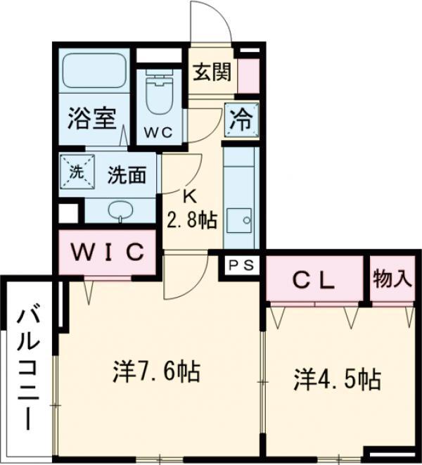 セレスティア柴又Ⅵ(2K/2階)の間取り写真