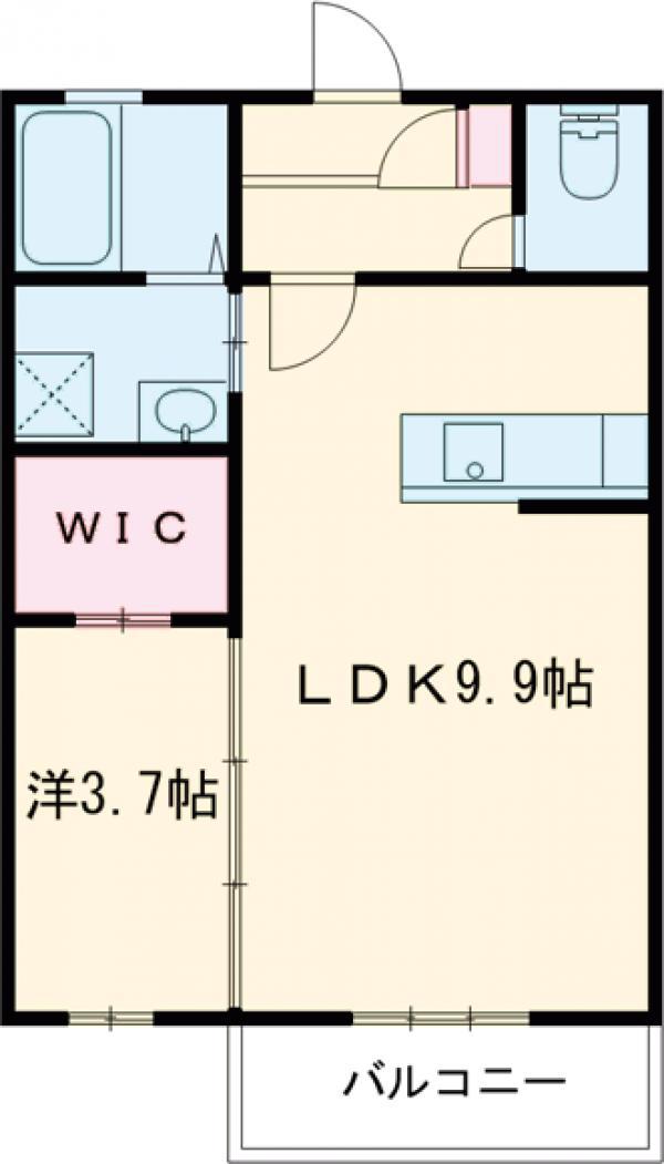 REグランA(1LDK/2階)の間取り写真