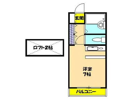 デイズィーハウス(ワンルーム/1階)の間取り写真