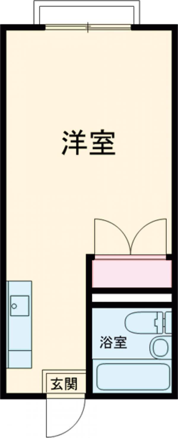 エステートピアウチダ(ワンルーム/1階)の間取り写真