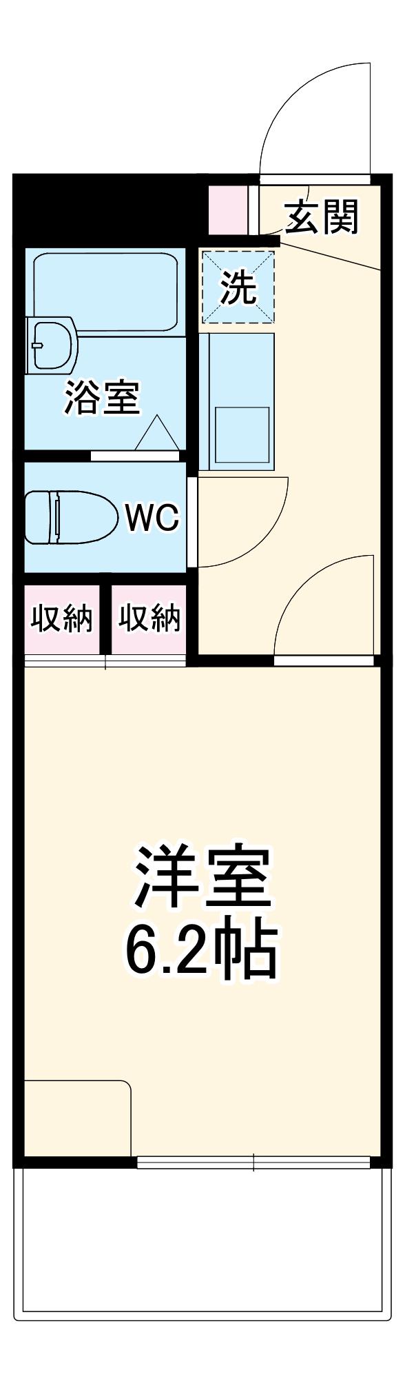 レオパレスヨシオ(1K/1階)の間取り写真
