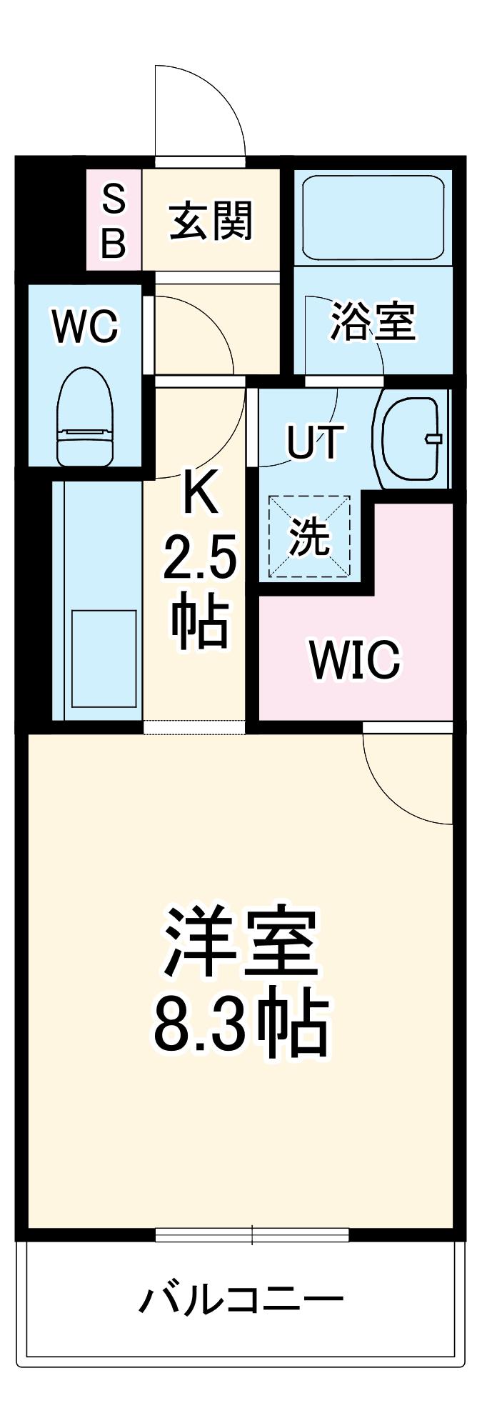 ウインドローズ(1K/3階)の間取り写真