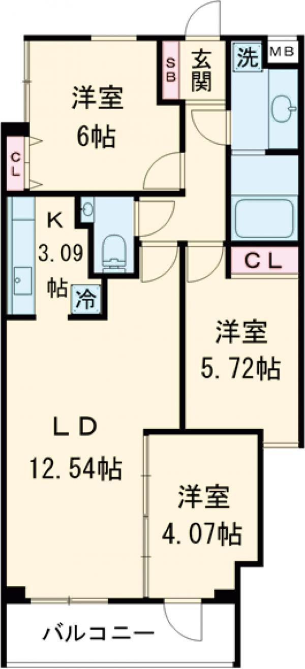 BEVERLY HOMES 豊島園(3LDK/1階)の間取り写真