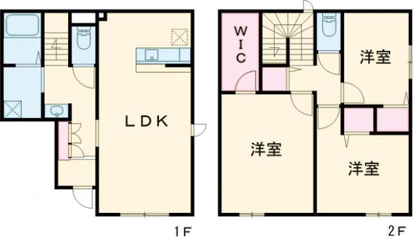東武伊勢崎・大師線 西新井駅 徒歩12分 2階建 築1年(3LDK)の間取り写真