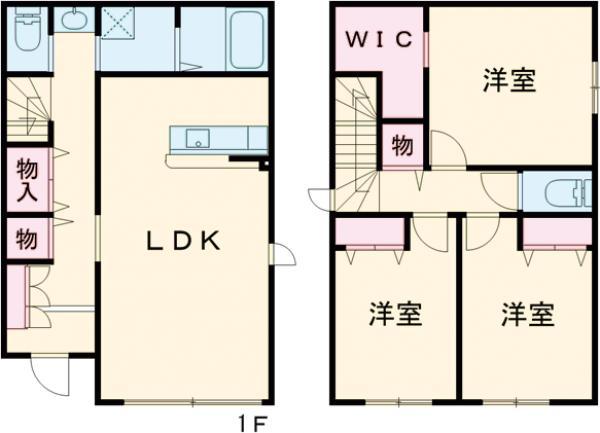 東武伊勢崎・大師線 西新井駅 徒歩12分 2階建 築1年(3LDK)の間取り写真