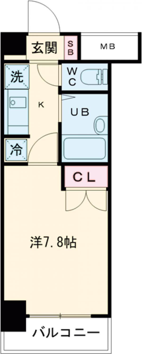 OLIO高井戸(1K/1階)の間取り写真