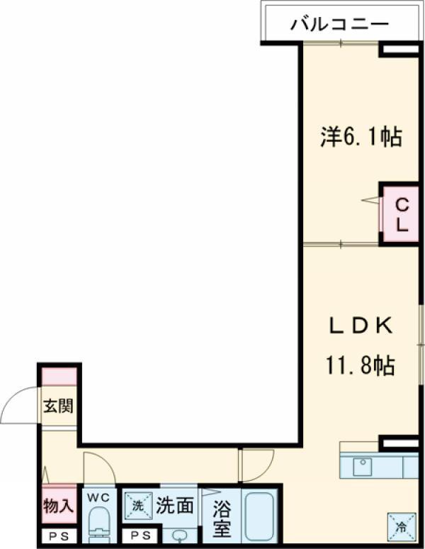 セレスティア豊玉南(1LDK/1階)の間取り写真