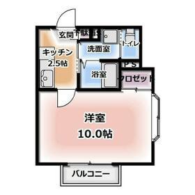 GS貮番館(1K/1階)の間取り写真