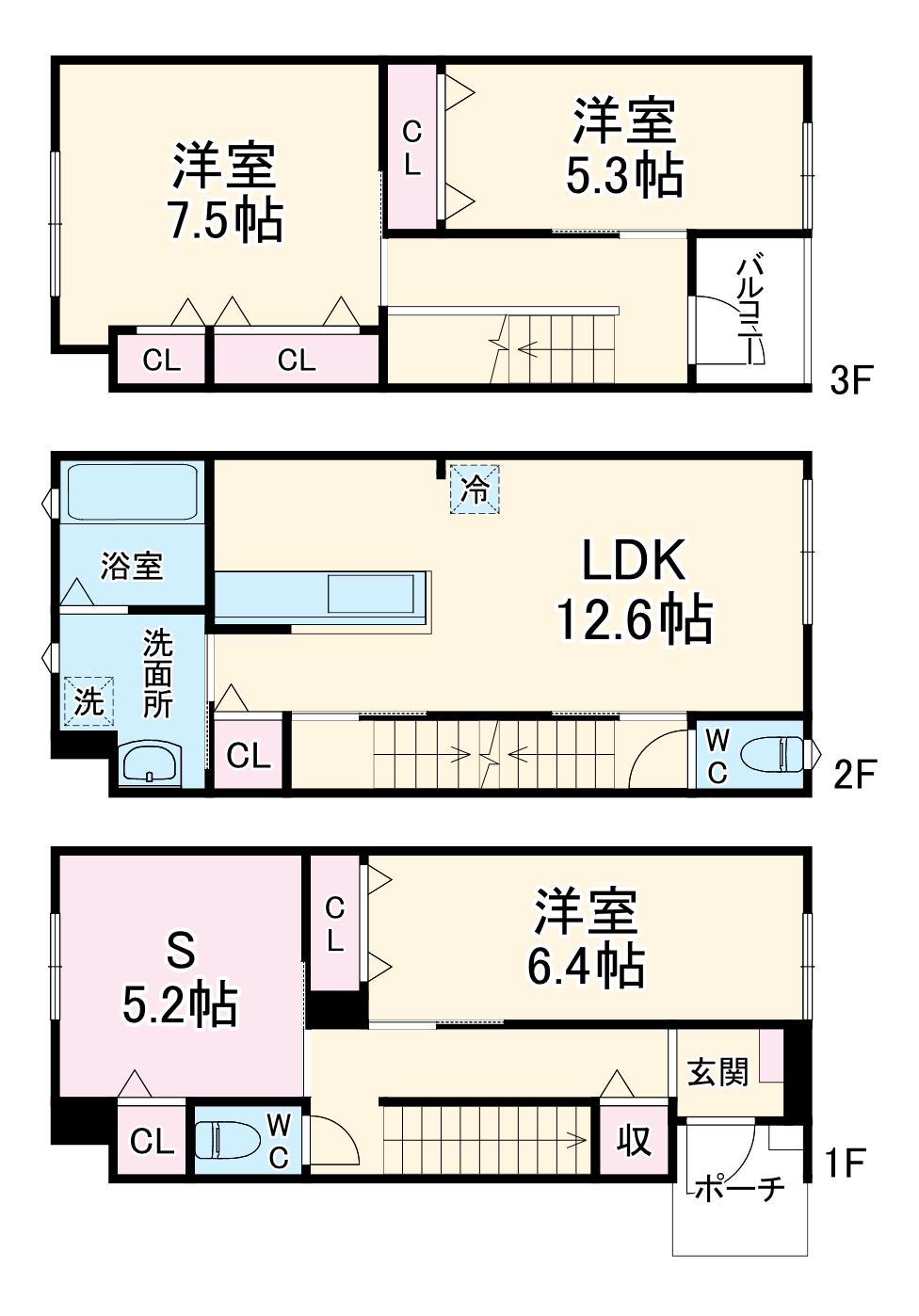 くぅガーデン(3SLDK)の間取り写真
