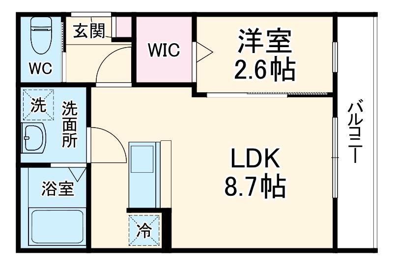 KLEIS東大宮Ⅱ(1LDK/3階)の間取り写真