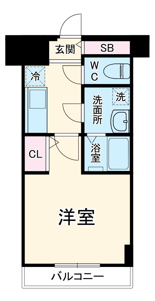 N-FLATS武蔵中原駅前(1K/3階)の間取り写真