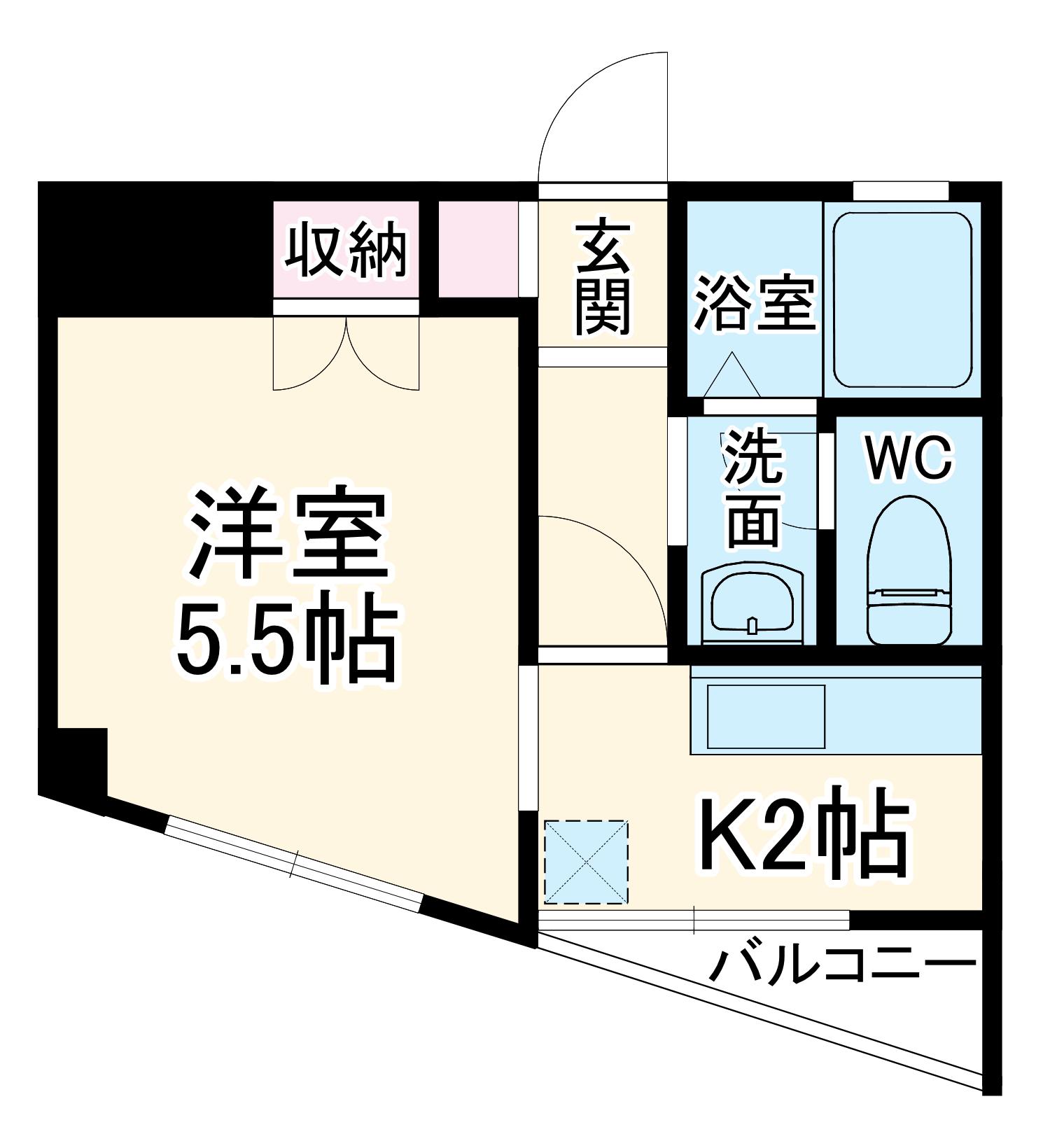 ハイツ本郷(1K/1階)の間取り写真