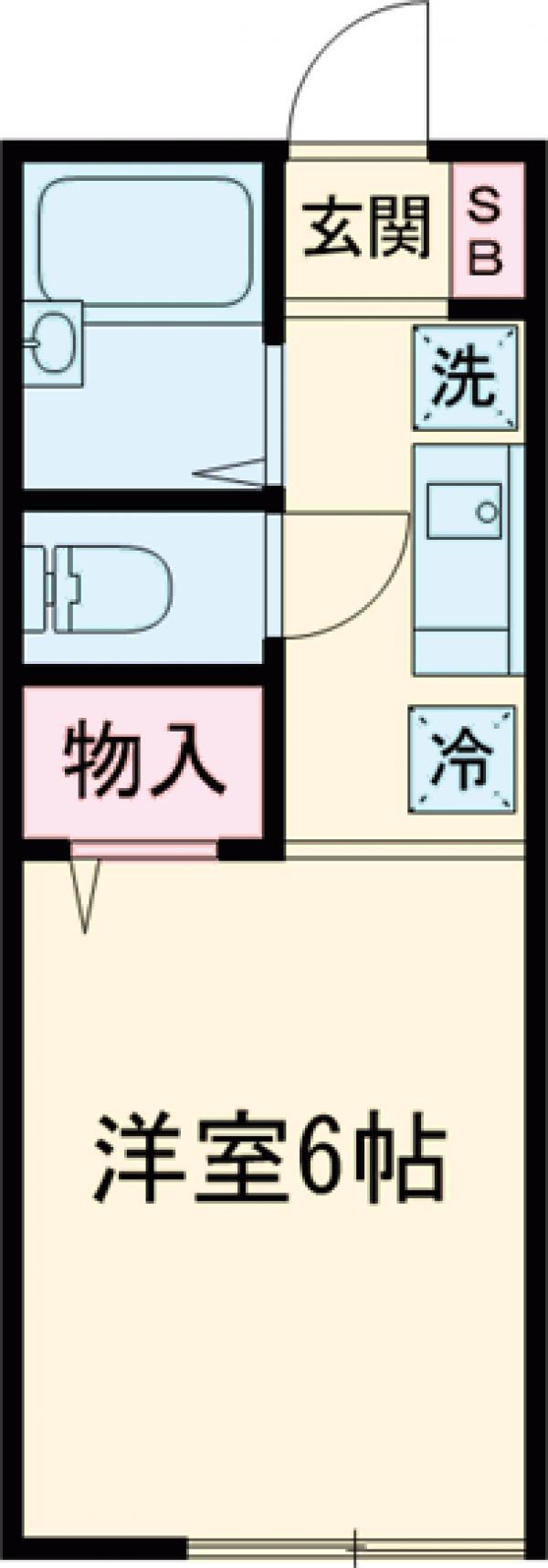 メゾンDE(1K/1階)の間取り写真