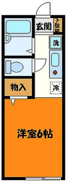 メゾンDE(1K/1階)の間取り写真