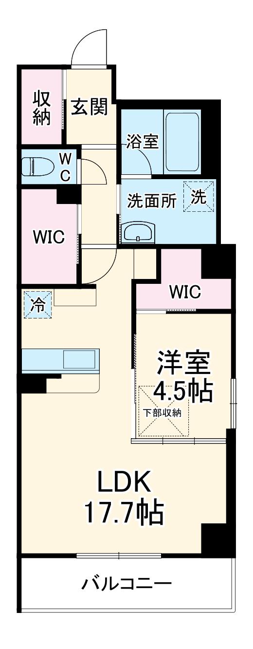 グランドソナ上尾Ⅱ(1LDK/2階)の間取り写真