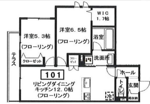 へーベルメゾン宮前(2LDK/2階)の間取り写真