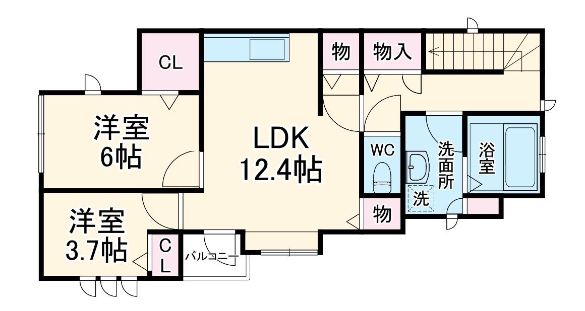 ティーメゾン志木(2LDK/3階)の間取り写真