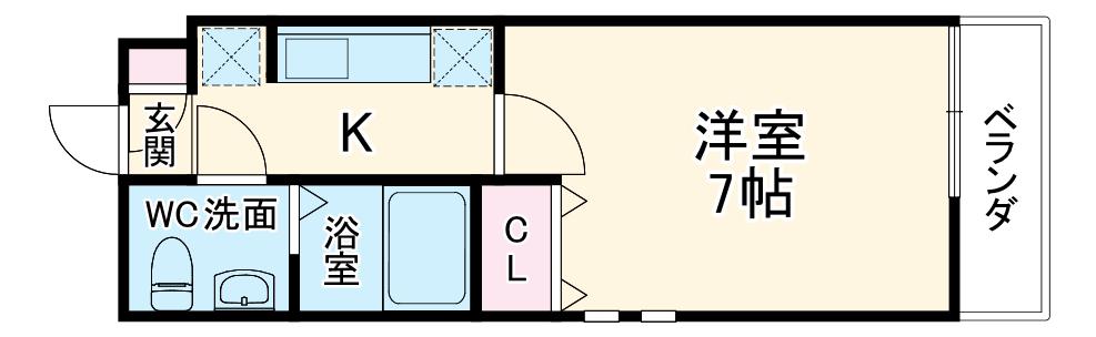 ルセント新瑞橋(1K/2階)の間取り写真