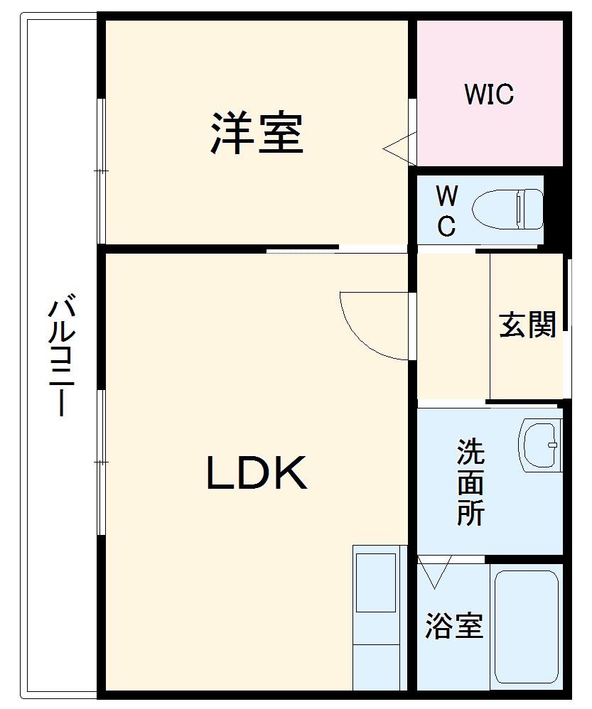 サニーヒル(1LDK/3階)の間取り写真