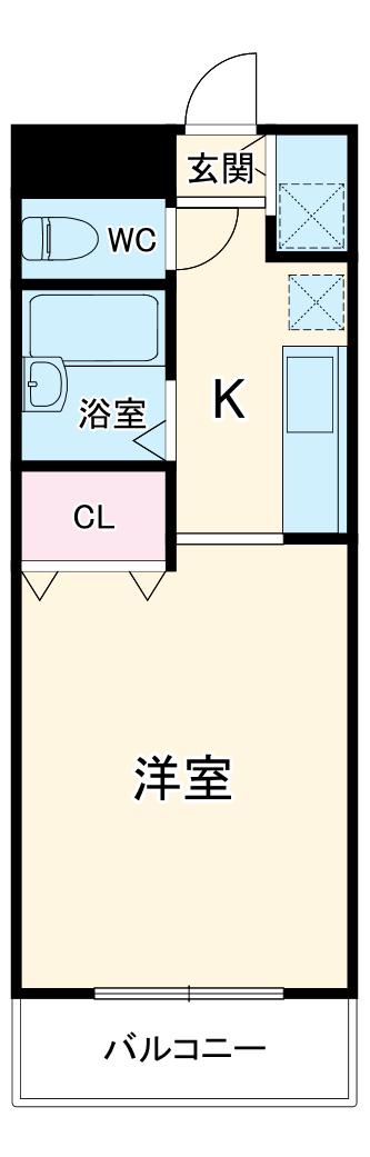 FORESTHILLⅡ(ワンルーム/3階)の間取り写真