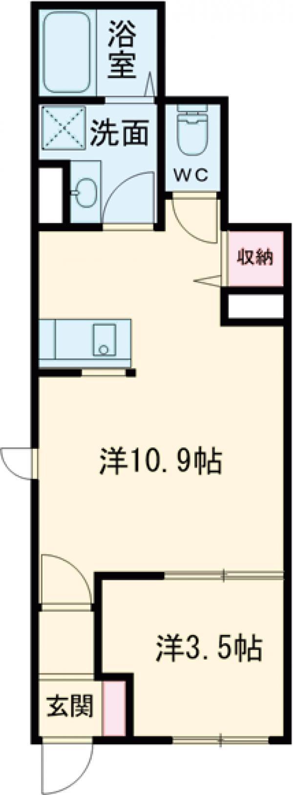 RION御幸ヶ原町(1LDK/1階)の間取り写真