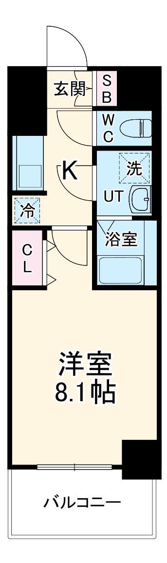 S-RESIDENCE堀田ノースⅡ(1K/11階)の間取り写真