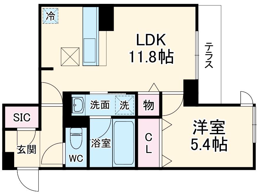 クラシスト瑞光(1LDK/2階)の間取り写真