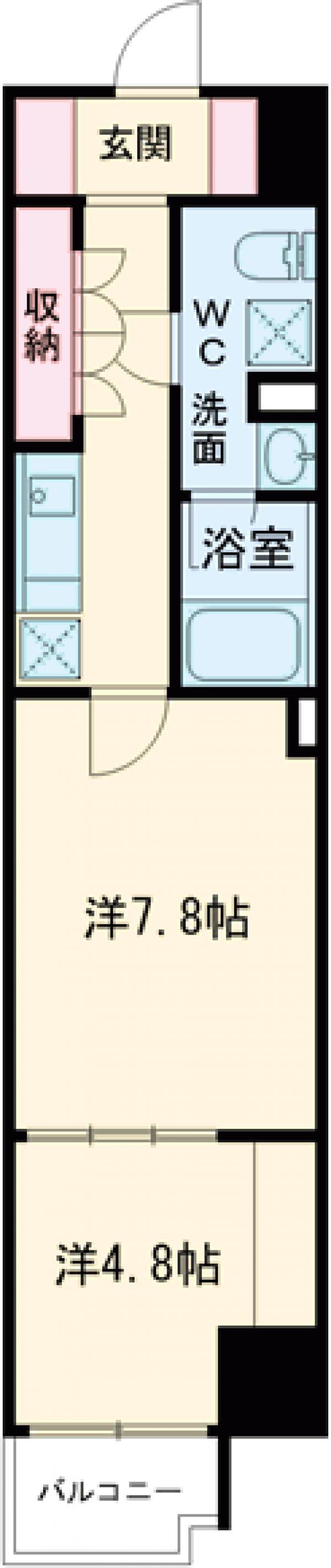 WEAVE BASE -ITABASHI HONCHO 板橋本町(1LDK/5階)の間取り写真