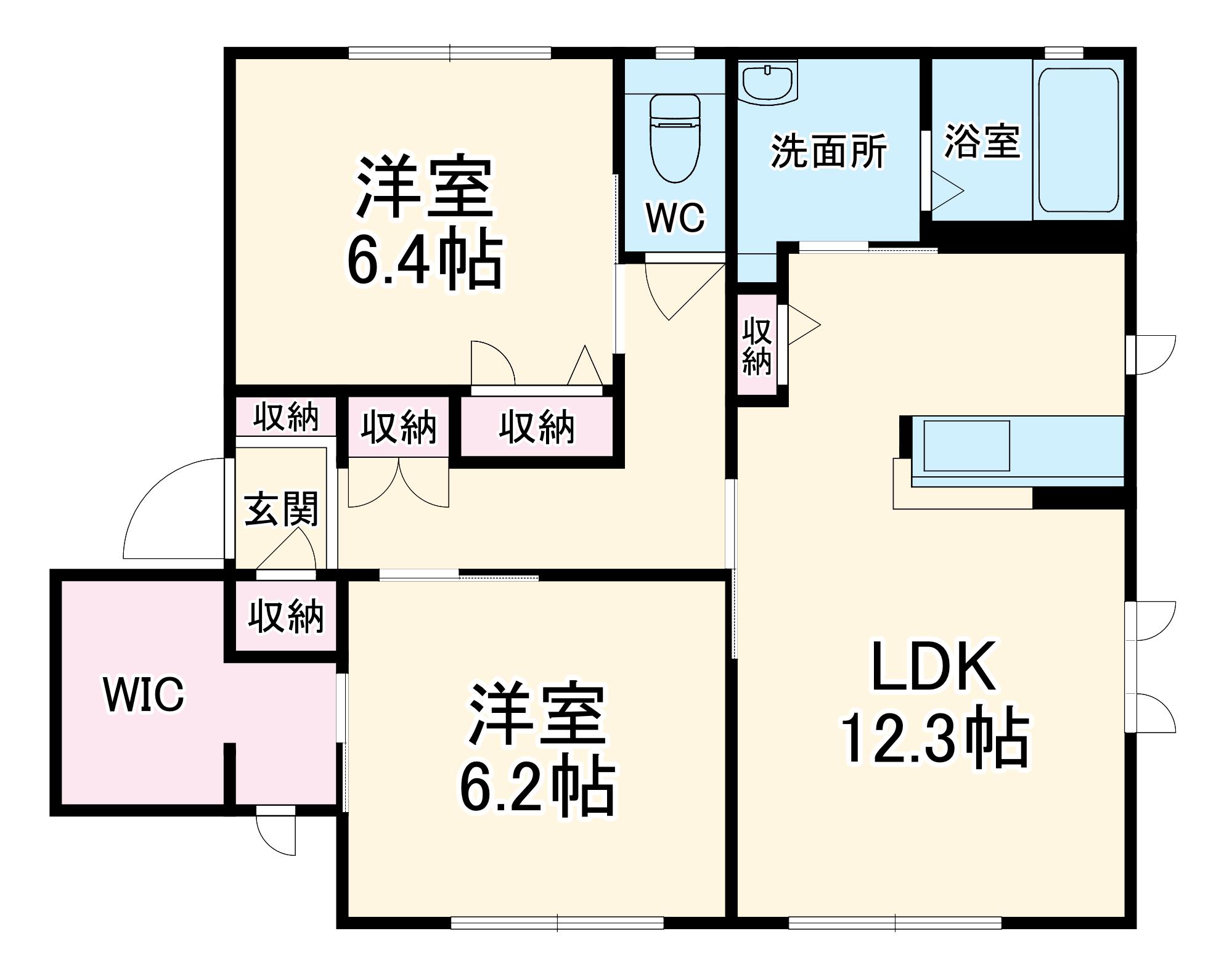 MAISON DE SHOOT(2LDK/1階)の間取り写真