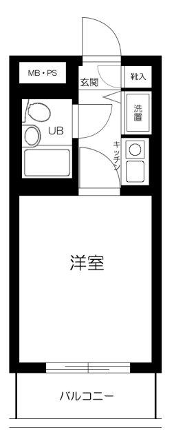 エヴェナール井荻Ⅱ(1K/3階)の間取り写真