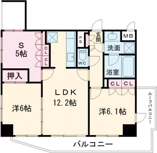 マイキャッスルステーションプラザ葛西(2SLDK/2階)の間取り写真