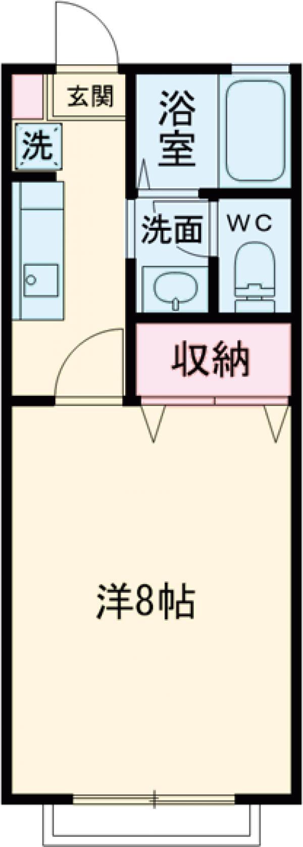エスペーロ(1K/1階)の間取り写真