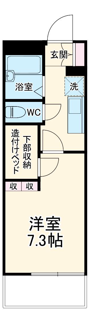 レオパレスメゾン鵠沼(1K/2階)の間取り写真