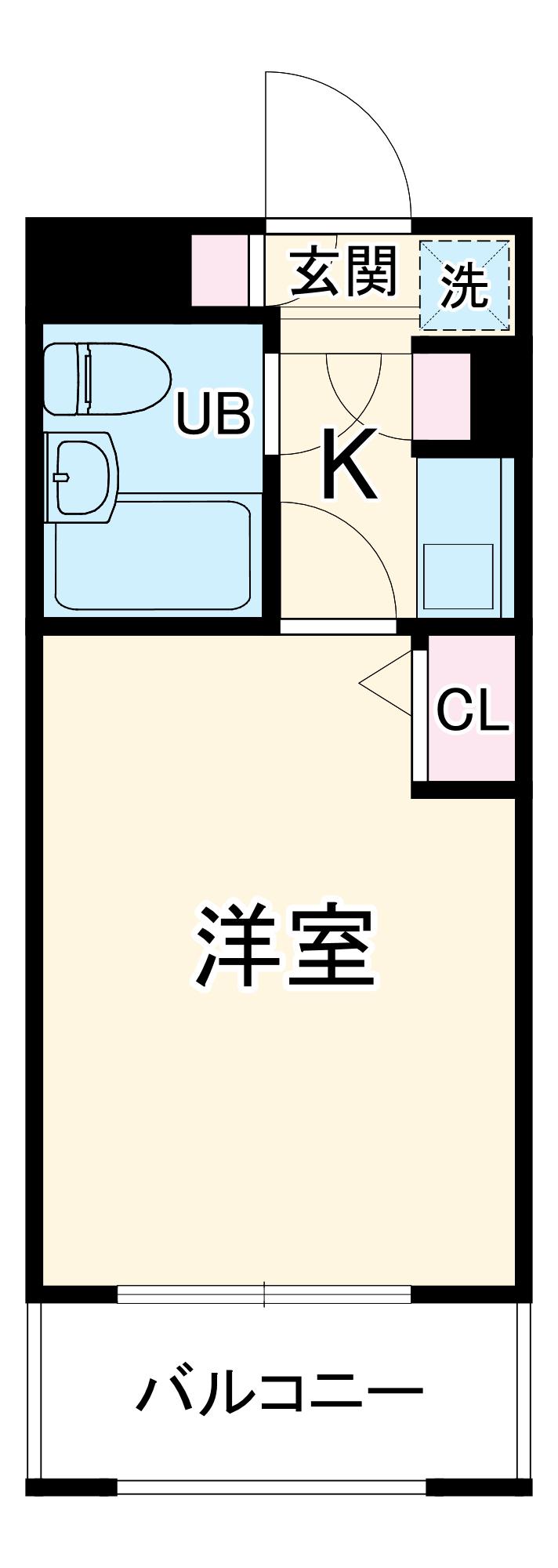 クリオ根岸弐番館(1K/4階)の間取り写真