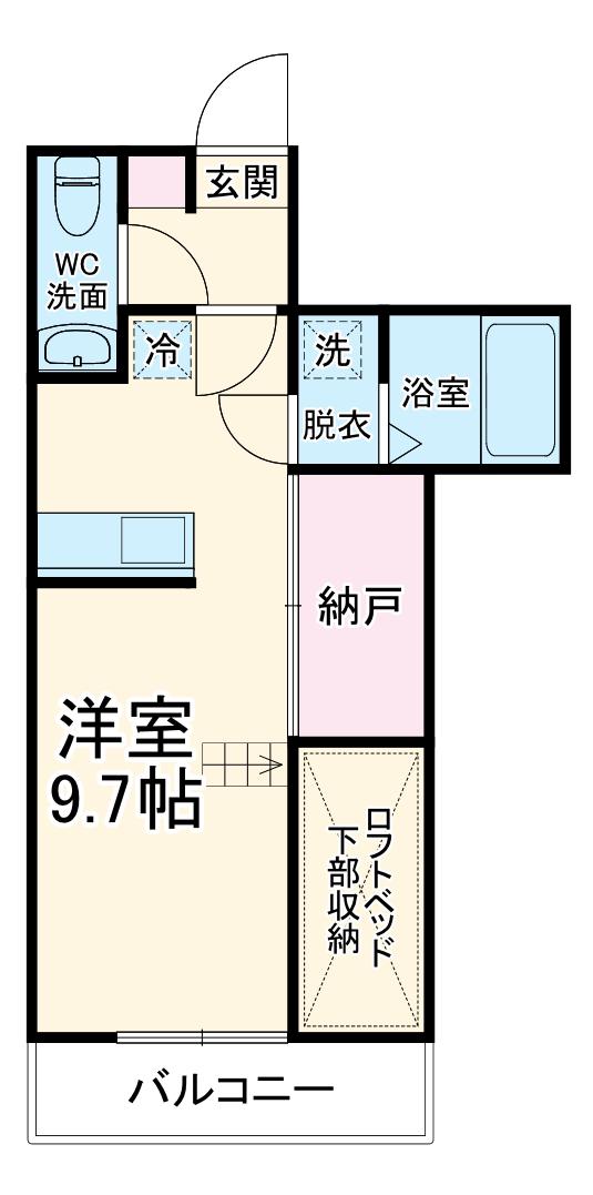 ベストステージ新狭山Ⅰ(ワンルーム/2階)の間取り写真