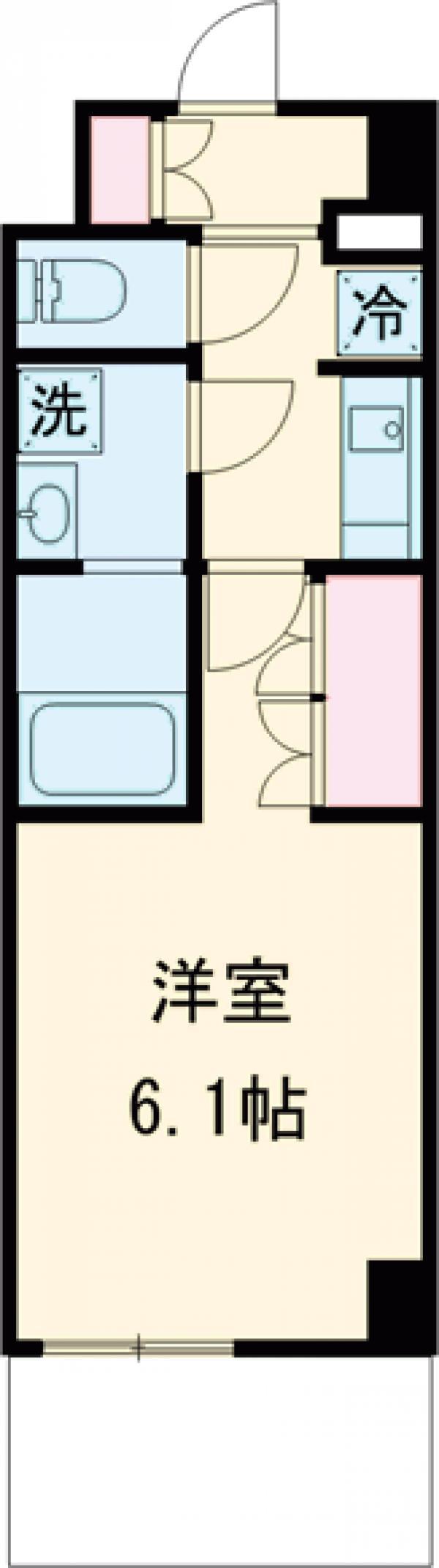 アゼスト堀切菖蒲園Ⅱ(1K/7階)の間取り写真